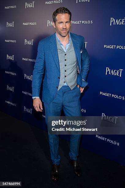 Actor Ryan Reynolds attends the Piaget new timepiece launch at the Duggal Greenhouse on July 14, 2016 in New York City.