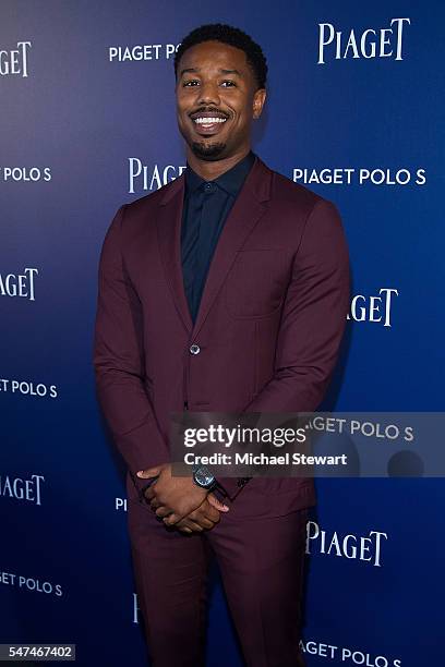 Actor Michael B. Jordan attends the Piaget new timepiece launch at the Duggal Greenhouse on July 14, 2016 in New York City.