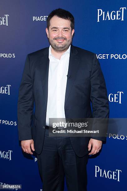 Jean-Francois Piege attends the Piaget new timepiece launch at the Duggal Greenhouse on July 14, 2016 in New York City.