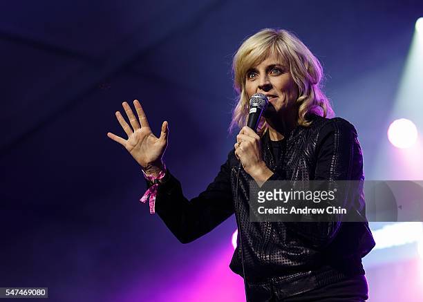 Comedian Maria Bamford speaks onstage during day 1 of Pemberton Music Festival on July 14, 2016 in Pemberton, Canada.