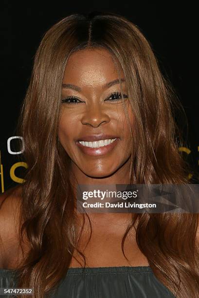 Actress Golden Brooks arrives at the Launch of OUE Skyspace LA at the U.S. Bank Tower on July 14, 2016 in Los Angeles, California.