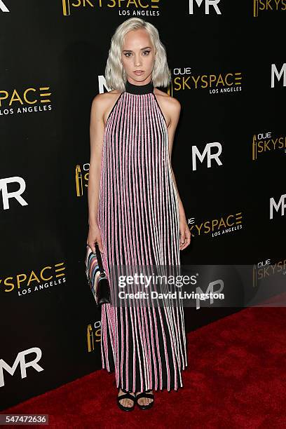 Musician Margot arrives at the Launch of OUE Skyspace LA at the U.S. Bank Tower on July 14, 2016 in Los Angeles, California.