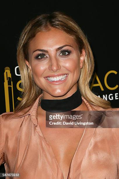 Actress Cassie Scerbo arrives at the Launch of OUE Skyspace LA at the U.S. Bank Tower on July 14, 2016 in Los Angeles, California.