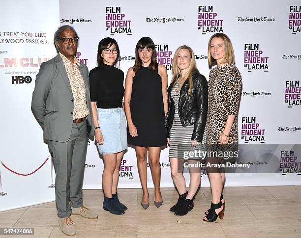 Elvis Mitchell, Elizabeth Lo, Betzabe Garcia, Genea Gaudet and Kathleen Lingo attend the Film Independent at LACMA OP-DOCS: SHE DIRECTS at Bing...