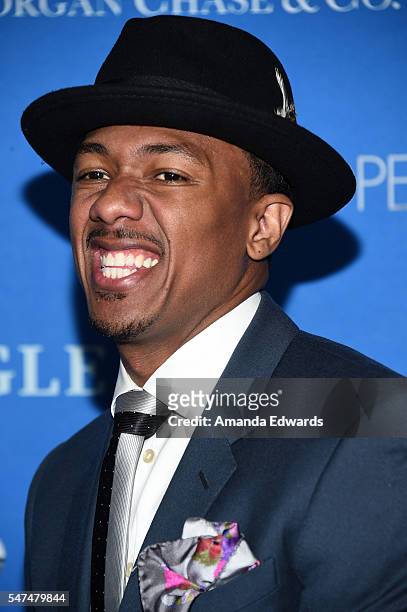 Actor and rapper Nick Cannon arrives at the premiere of Amazon Studios' "Gleason" at the Regal LA Live Stadium 14 on July 14, 2016 in Los Angeles,...