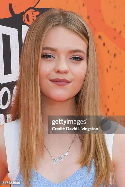 Actress Jade Pettyjohn arrives at the Nickelodeon Kids' Choice Sports Awards 2016 at the UCLA's Pauley Pavilion on July 14, 2016 in Westwood,...