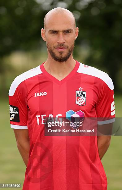 Daniel Brueckner of RW Erfurt during the Team Presentation of FC Rot Weiss Erfurt on July 14, 2016 in Weissensee, Germany.