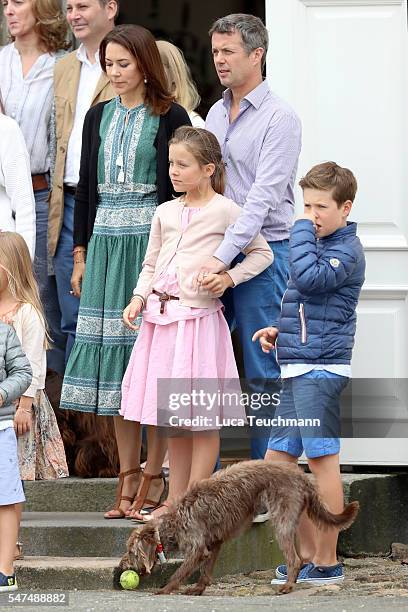 Crown Princess Mary of Denmark, Princess Isabella of Denmark, Crown Prince Frederik of Denmark and Prince Christian of Denmark pose for photographers...