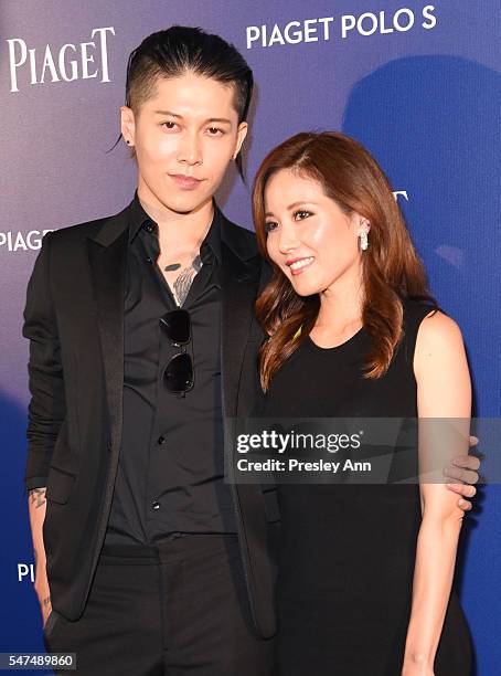 Miyavi, Melody Miyuki Ishikawa attend Piaget Launches a New Game-Changing Timepiece at the Duggal Greenhouse on July 14, 2016 in New York City.