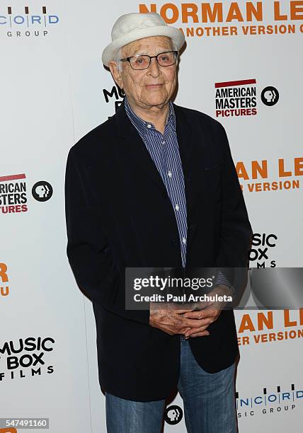 Producer Norman Lear attends the premiere of "Norman Lear: Just Another Version Of You" at The WGA Theater on July 14, 2016 in Beverly Hills,...