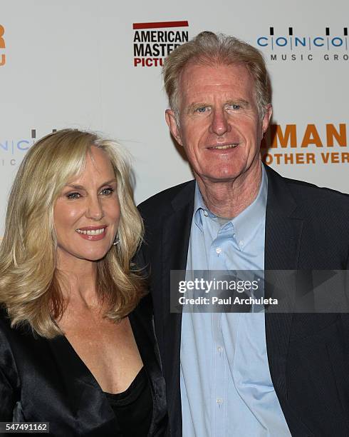 Actors Rachelle Carson and Ed Begley Jr. Attend the premiere of "Norman Lear: Just Another Version Of You" at The WGA Theater on July 14, 2016 in...