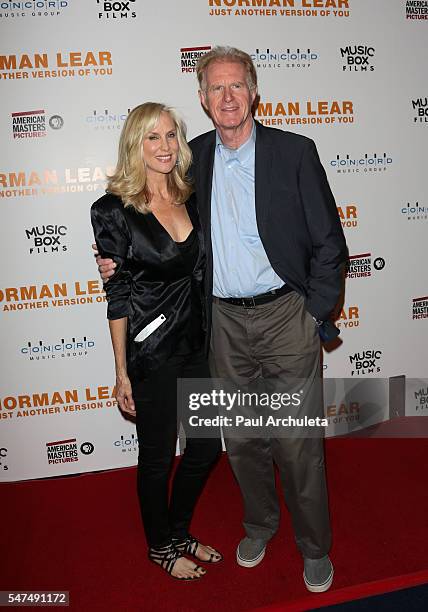 Actors Rachelle Carson and Ed Begley Jr. Attend the premiere of "Norman Lear: Just Another Version Of You" at The WGA Theater on July 14, 2016 in...