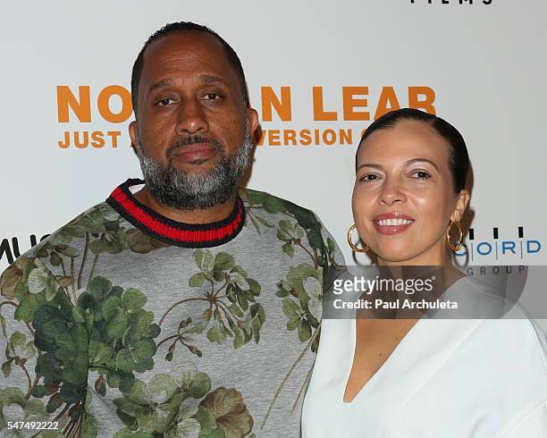 Producer Kenya Barris and his Wife Dr. Rainbow Edwards-Barris attend the premiere of "Norman Lear: Just Another Version Of You" at The WGA Theater on...