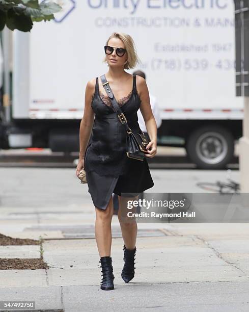 Model Lara Bingle is seen walking in Soho on July 14, 2016 in New York City. Photo by Raymond Hall/GC Images)