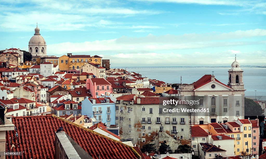 Portugal, Lisbon, view of Alfama neighborhood
