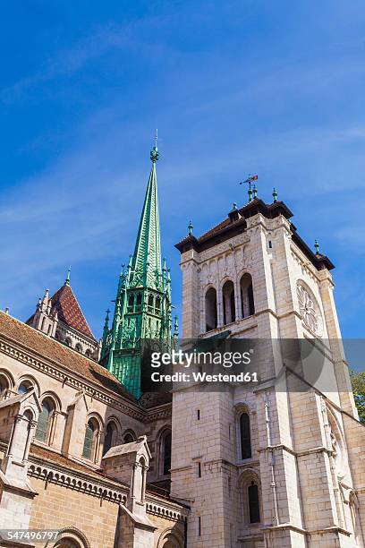 switzerland, geneva, saint-pierre cathedral - st pierre cathedral geneva stock pictures, royalty-free photos & images