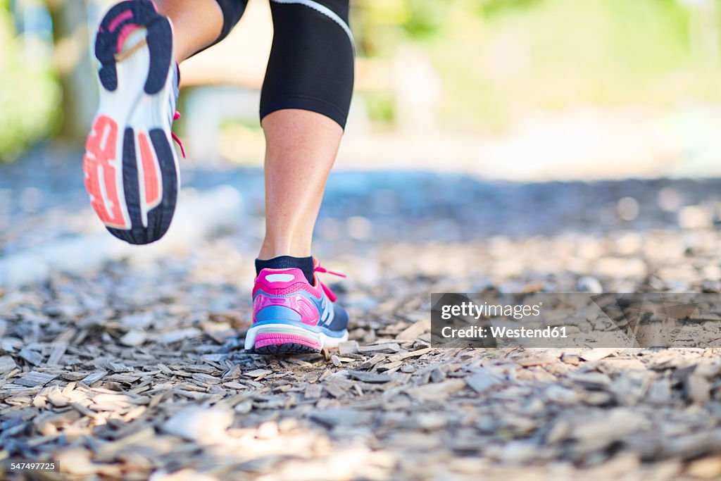 Legs of jogging woman