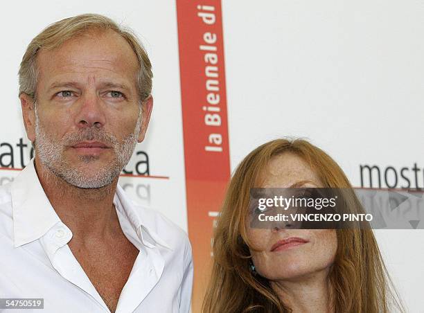 French actors Pascal Greggory and Isabelle Huppert pose during a photocall of Gabrielle, 05 september 2005, during the 62nd Venice International Film...