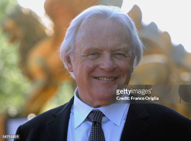 Actor Sir Anthony Hopkins arrives for premiere for the film "Proof" at the Palazzo del Cinema on the sixth day of the 62nd Venice Film Festival on...