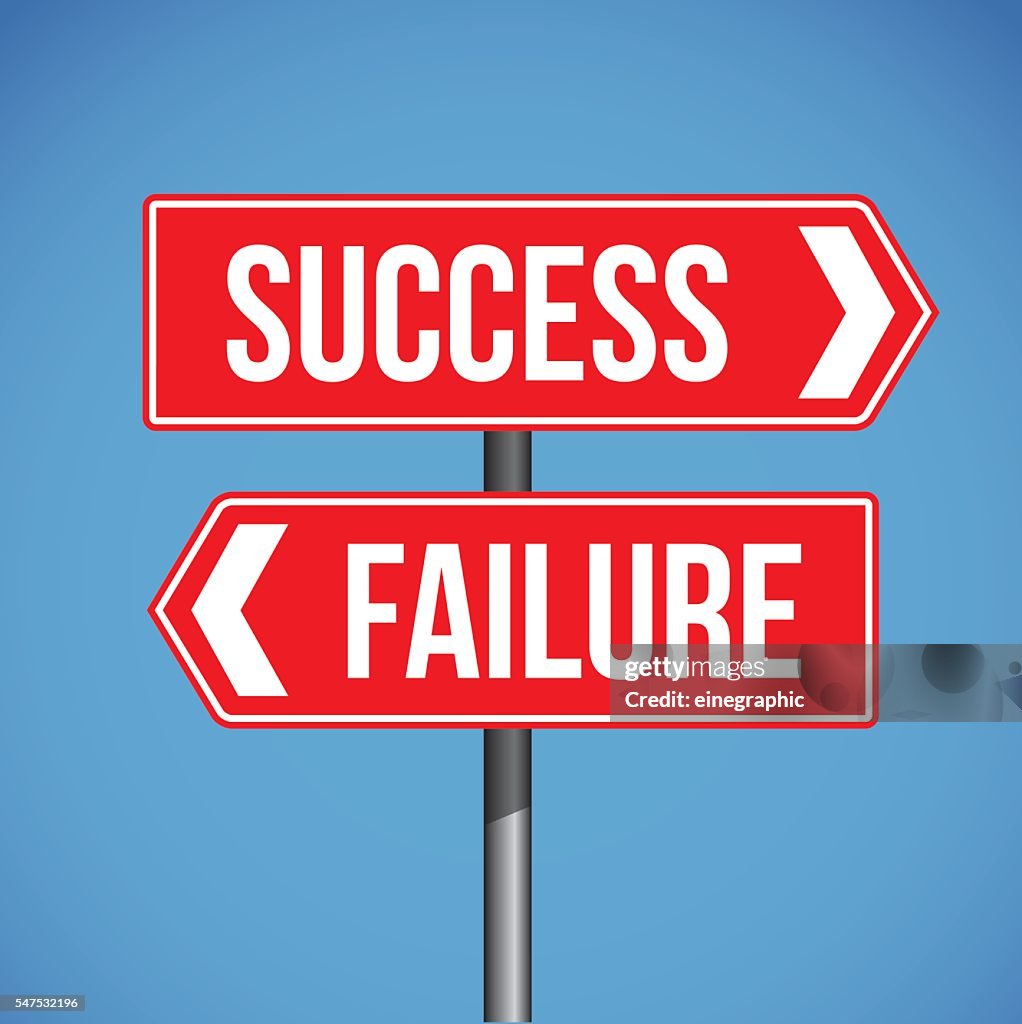 Success Failure Sign Vector High-Res Vector Graphic - Getty Images