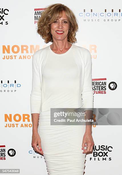 Actress Christine Lahti attends the premiere of "Norman Lear: Just Another Version Of You" at The WGA Theater on July 14, 2016 in Beverly Hills,...
