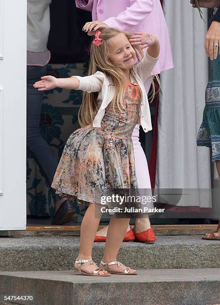 Princess Josephine of Denmark, attends the annual summer photo call for The Danish Royal Family at Grasten Castle, on July 15, 2016 in Grasten,...