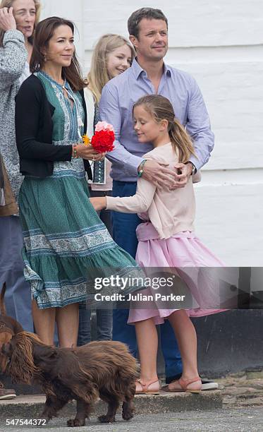 Crown Prince Frederik, and Crown Princess Mary of Denmark, and Princess Isabella of Denmark, attend the annual summer photo call for The Danish Royal...