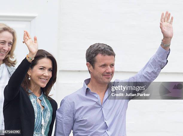 Crown Prince Frederik, and Crown Princess Mary of Denmark, attend the annual summer photo call for The Danish Royal Family at Grasten Castle, on July...