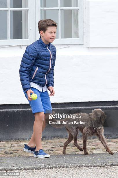 Prince Christian of Denmark, attends the annual summer photo call for The Danish Royal Family at Grasten Castle, on July 15, 2016 in Grasten, Denmark.