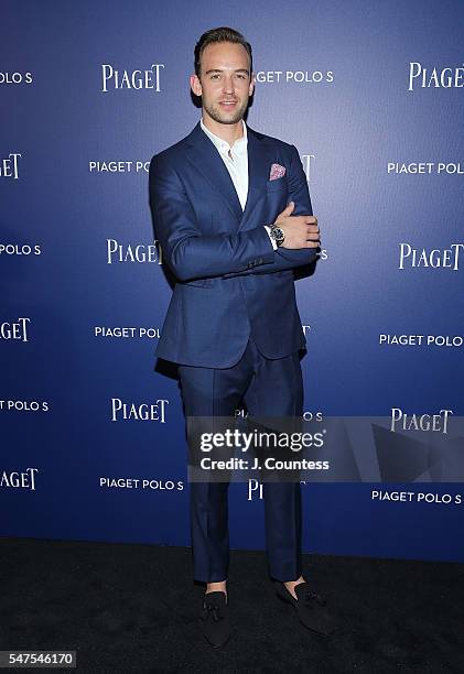 Joel Dicker attends the Piaget New Timepiece Launch at the Duggal Greenhouse on July 14, 2016 in New York City.