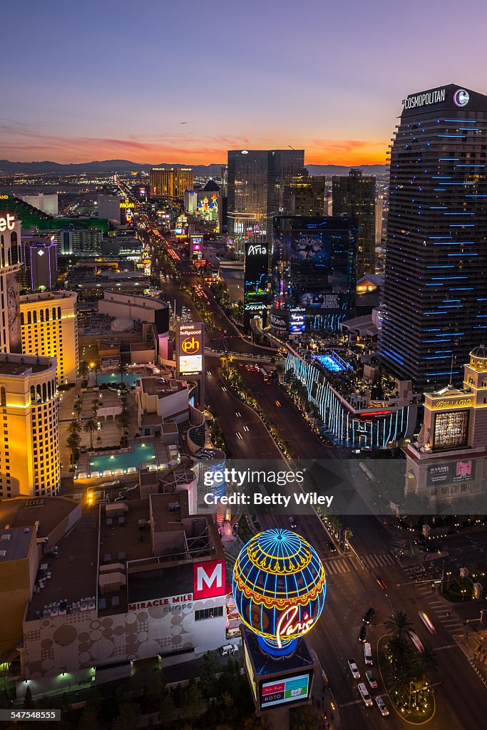 Las Vegas Strip at dusk