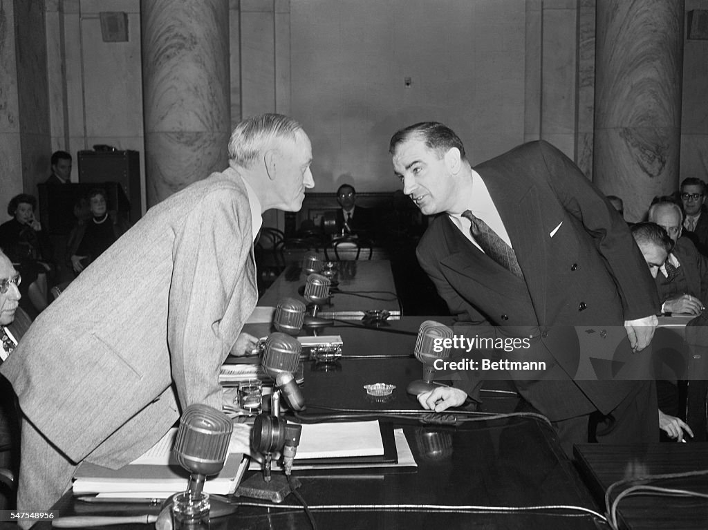 Millard Tydings and Senator McCarthy