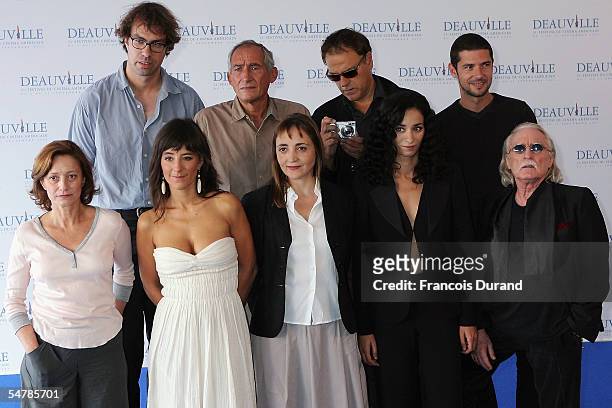 Front French director Brigitte Rouan, actress Rmane Bohringer, Domique Blanc, Rachida Brakni and French singer Christophe. Back French director...