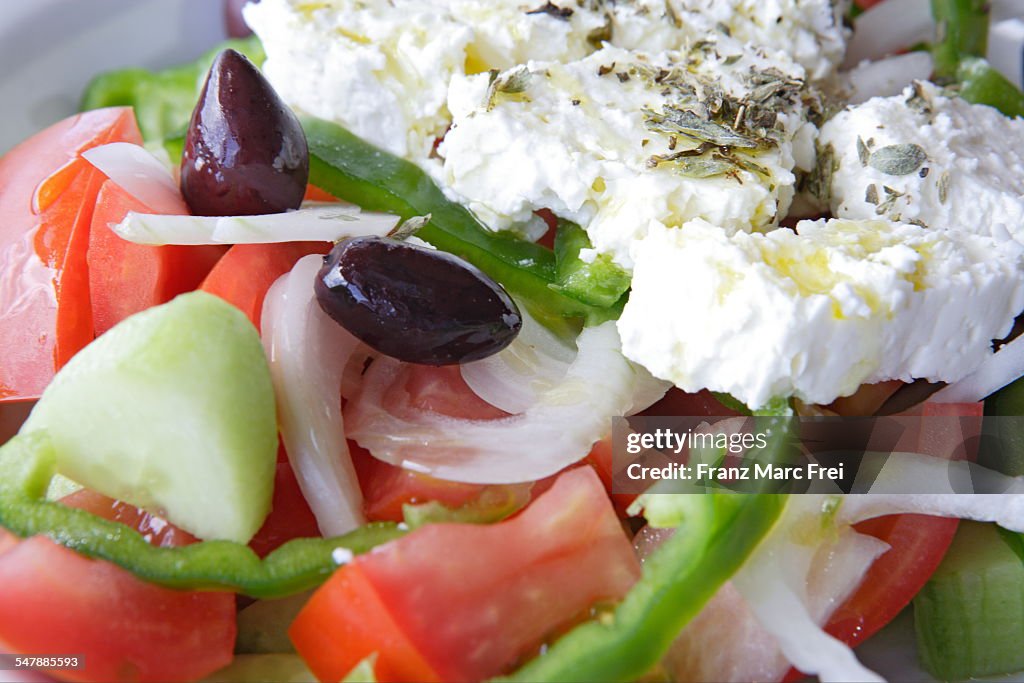 Choriadiki, a greek salad with Feta cheese