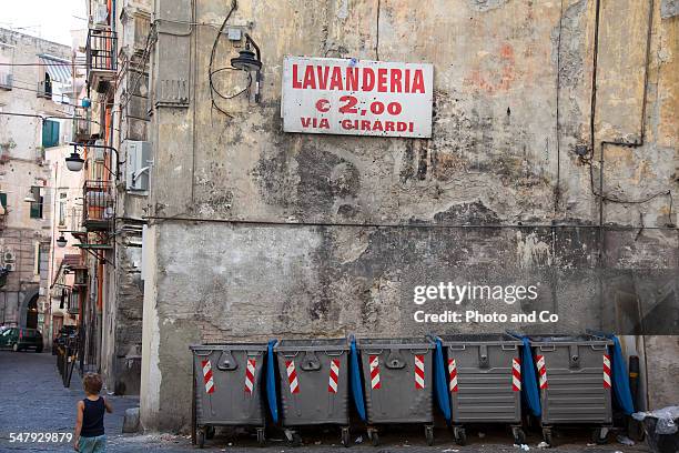 garbage in the streets of naples - alley stock pictures, royalty-free photos & images