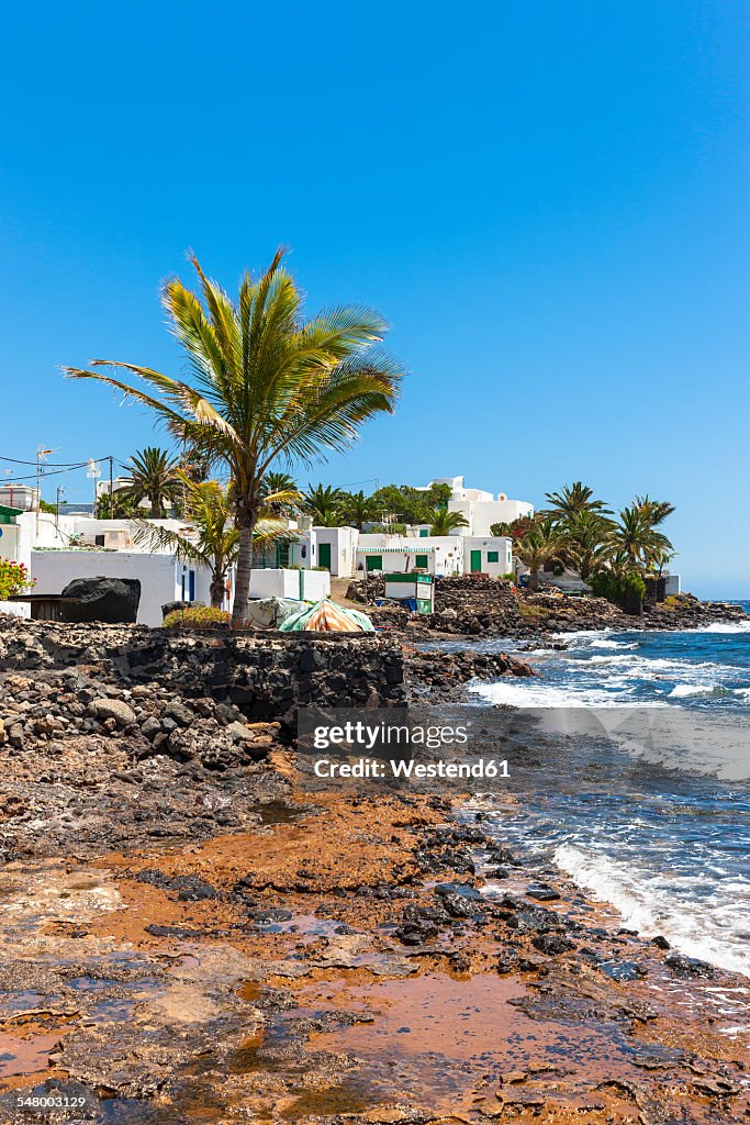 Spain, Canary Islands, Lanzarote, Puerto Calero, fishing village at Playa Quemada