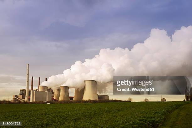 gremany, north rhine-westphalia, grevenbroich, modern brown coal power station - coal fired power station 個照片及圖片檔