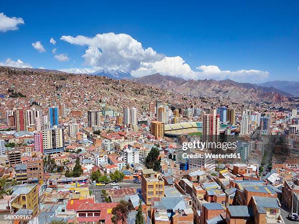 south america, bolivia, la paz, cityscape - la paz bolivia stock pictures, royalty-free photos & images