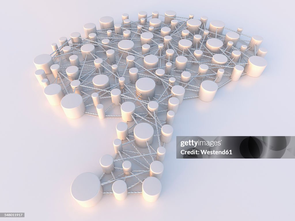 3D rendering, Synapses in brain forming connectiona