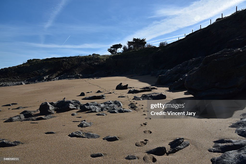 Rochers sculpters beach at Sint Malo rotheneuf