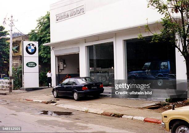 Autohaus von BMW in der Hauptstadt Rangun - Mai 1997
