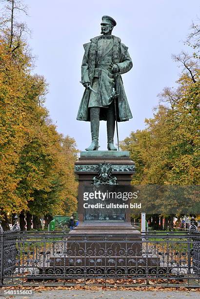 Germany Berlin Charlottenburg - A statue of prince Albrecht of Prussia at "Schlossstrasse".