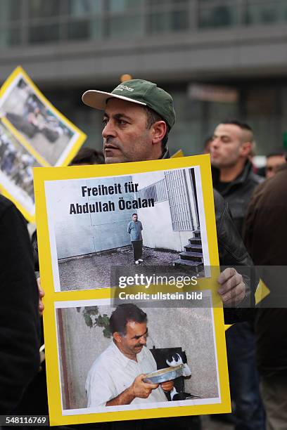 Germany - Berlin - Neukoelln: Demonstration of Kurds against the policy of the Turkish govenment concerning the Kurdish minority and in remberance of...