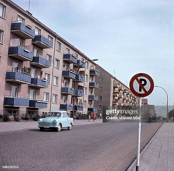 Neubaugebiet in Schwedt. - 1976