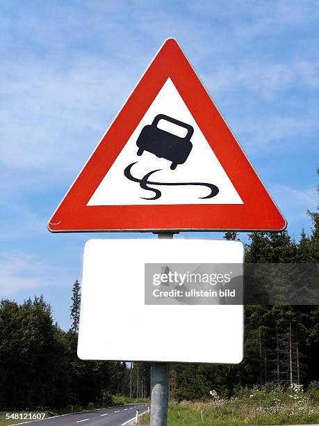 Austria - traffic sign slip danger