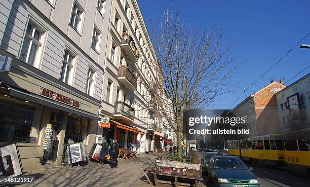 Germany Berlin Prenzlauer Berg - Kastanienallee, on the left side the shop 'God bless you'