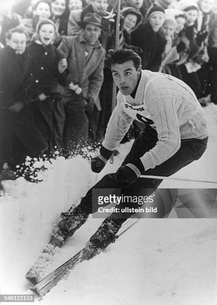 Sailer, Toni - Sportsman, Alpine Skiing, Austria - skiing down during VII Olympic Winter Games in Cortina d'Ampezzo - date unknown, 26.01. -