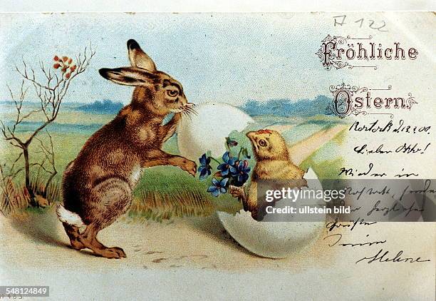 Historic Easter postcard. 1900