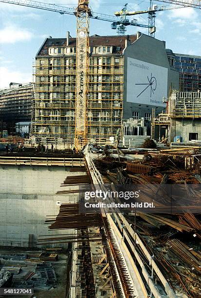 Baustelle Regionalbahnhof und Weinhaus Huth - Januar 1998