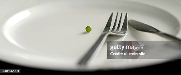 One pea on a plate